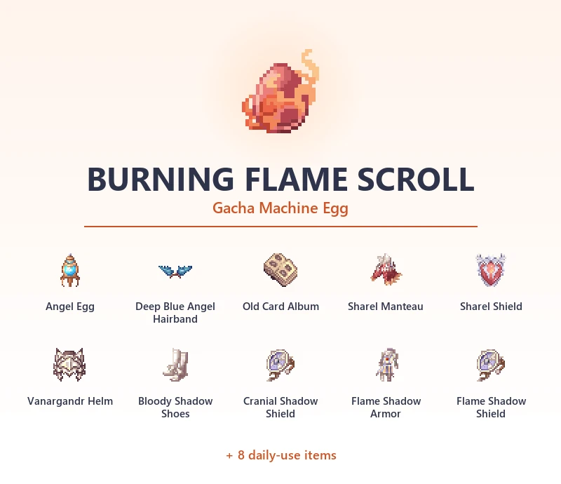 BURNING FLAME SCROLL