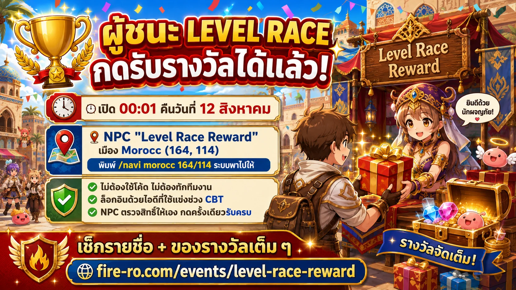 รับรางวัล LEVEL RACE