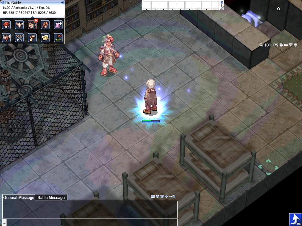 เปลี่ยนอาชีพสำเร็จ — หน้าต่างสถานะขึ้น Alchemist
