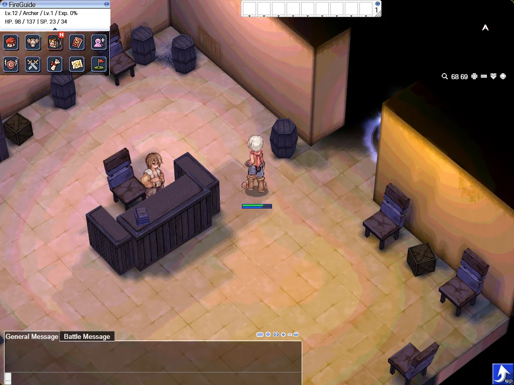 เปลี่ยนอาชีพสำเร็จ — หน้าต่างสถานะขึ้น Archer