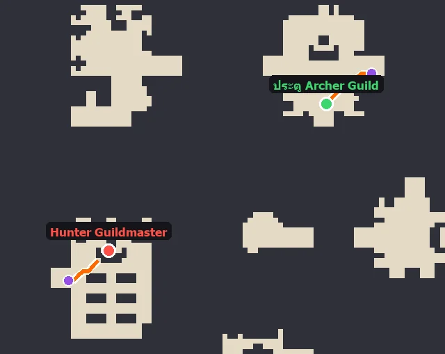ใน Archer Guild — ไปหา Hunter Guildmaster (ถ้าได้ชุด 5–7)