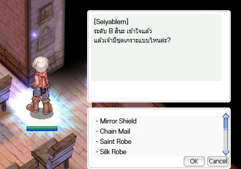 รายชื่อของในระดับที่เลือก