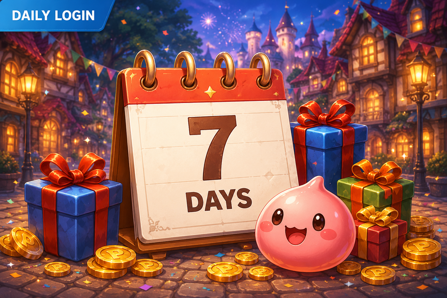 LOGIN 7 วัน สุ่มแต้มสะสม